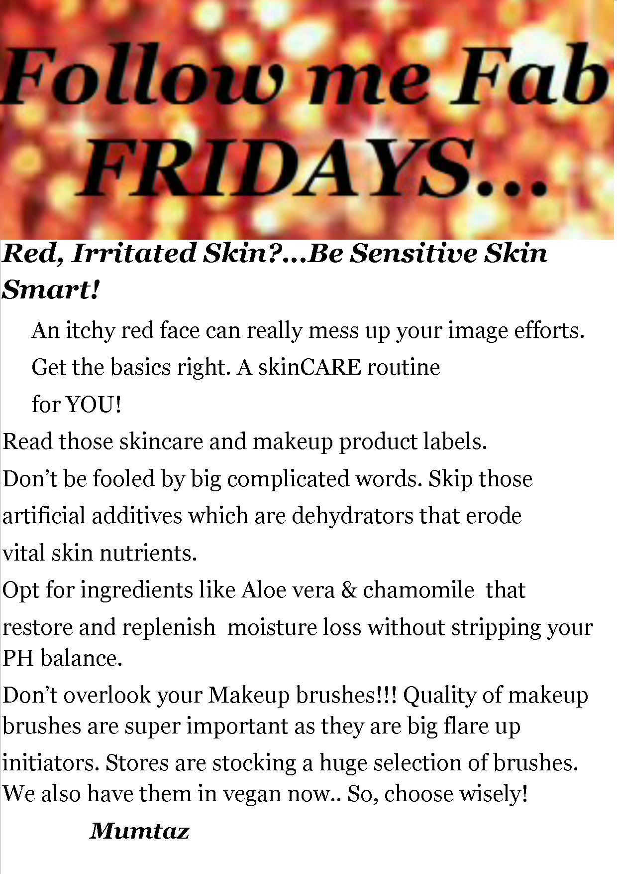 red irritated skin