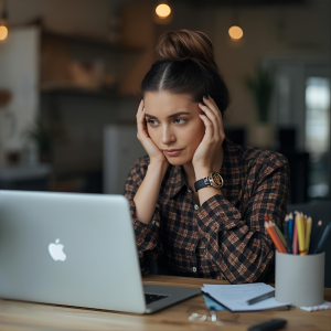Stressed working women